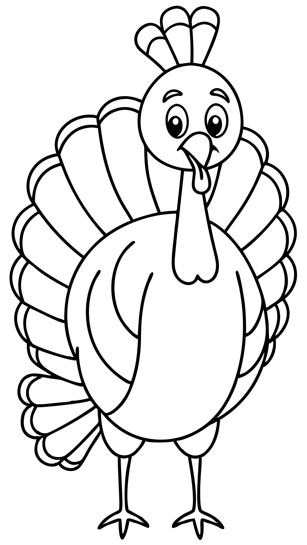 easy turkey coloring page